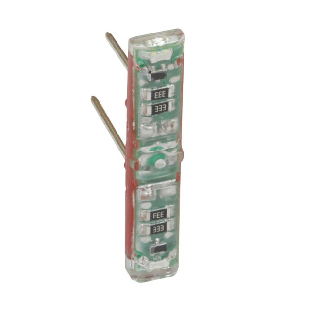 Voyant témoin brochable - 230 V - Phase distribuée - Blanc - Mosaic