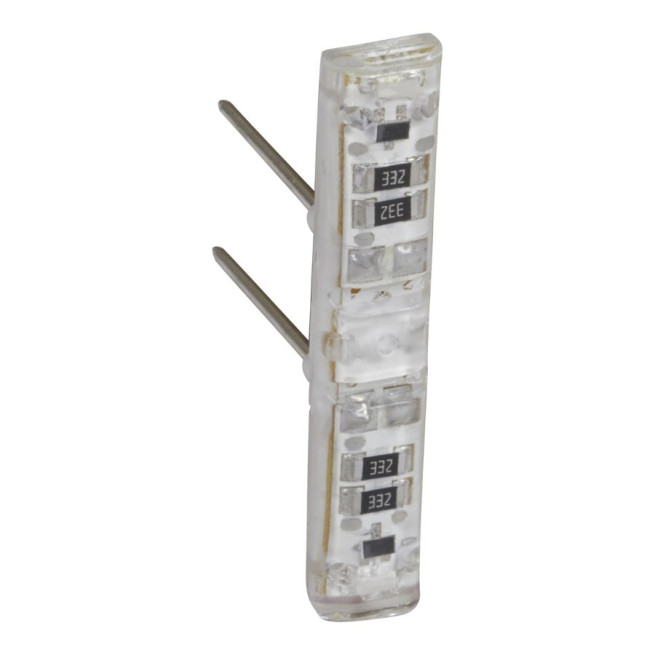 Voyant lumineux brochable - 12/24/48 V - Blanc - Mosaic