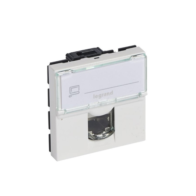 Prise RJ45 cat.6A STP - 2 modules - Mosaic