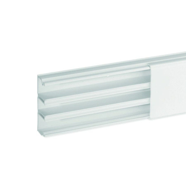 Moulure et plinthe Moulure Optima TM 52x20 3 compartiments blanche
