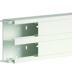 Goulotte d'installation - 134 x 55 mm - 2 compartiments - Longeur 2 m - PVC - Blanc - Tercia Clip45