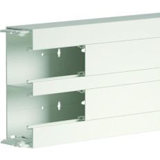 Goulotte d'installation - 164 x 55 mm - 2 compartiments - Longeur 2 m - PVC - Blanc - Tercia Clip45