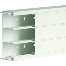 Goulotte d'installation - 164 x 55 mm - 3 compartiments - Longeur 2 m - PVC - Blanc - Tercia Clip45