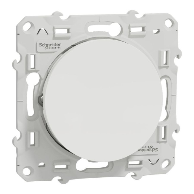Poussoir lumineux 10 A Schneider Odace LED bleu | Blanc, Anthracite et version à griffes
