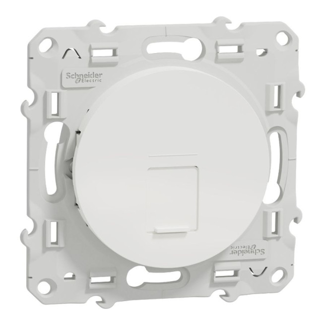 Prise RJ45 Cat.6 UTP Grade 1 à 2 Schneider Odace | Blanc ou Anthracite