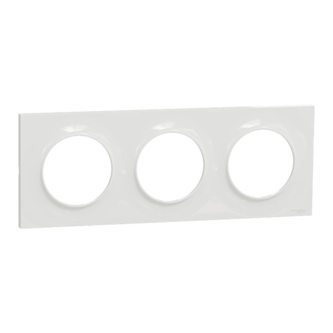 Plaque 3 postes - H / V - Entraxe 71 mm - Anthracite - Odace Styl 2011