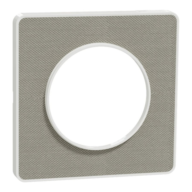 Plaque de finition 1 poste - Liseré blanc - Odace Touch Kvadrat 2011