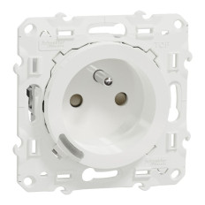 Prise de courant 2P + T connectée - 16 A - Zigbee - Wiser Odace