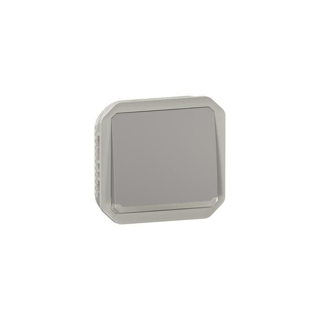 Poussoir NO lumineux Gris Plexo