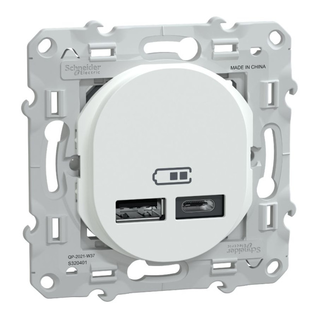 Chargeur double USB A + USB C - 12 W - Ovalis