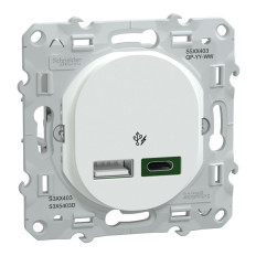Chargeur double USB A + USB C - 7,5 / 45 W - Ovalis
