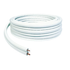 Couronne cuivre 08 mm - 1/4-3/8 - Pré-isolé - Bi-tube - 25 m
