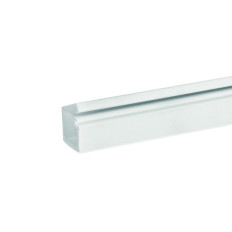 Goulotte auto-adhésive avec couvercle à charnière - 12 x 12 mm - 1 compartiment - Longueur 2 m - Blanc - Tmr