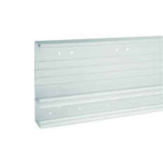 Socle 2 à 6 compatiments - Pour 250 x 65 mm - Longueur 2,6 m - Blanc - Tecnica-GTL