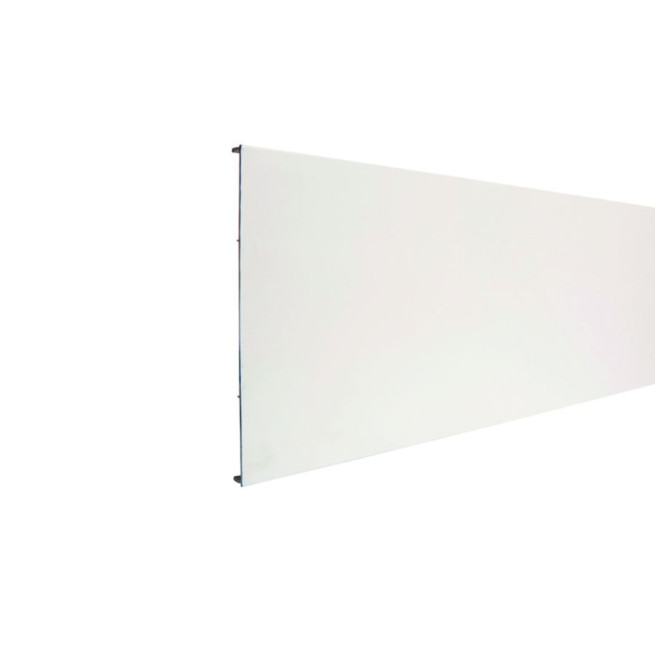 Couvercle supplémentaire - Largeur 250 mm - Pour 250 x 65 mm - Longueur 2,6 m - Blanc - Tecnica-GTL