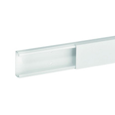 Goulotte de distribution non cloisonnable - 40 x 17 mm - 1 compartiment - Longueur 2 m - Blanc - Ta-e