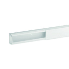 Goulotte de distribution non cloisonnable - 25 x 17 mm - 1 compartiment - Longueur 2 m - Blanc - Ta-e