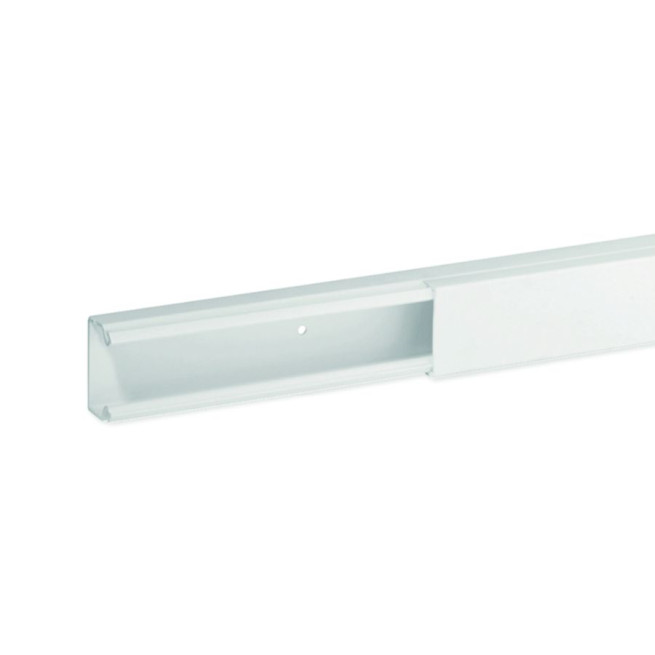 Goulotte de distribution non cloisonnable - 25 x 17 mm - 1 compartiment - Longueur 2 m - Blanc - Ta-e