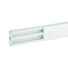 Goulotte de distribution cloisonnée - 40 x 17 mm - 2 compartiments - Longueur 2 m - Blanc - Ta-s