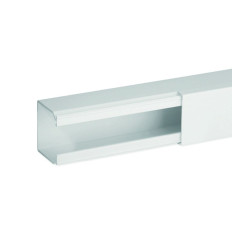 Goulotte de distribution non cloisonnable - 40 x 40 mm - 1 compartiment - Longueur 2 m - Blanc - Ta-e