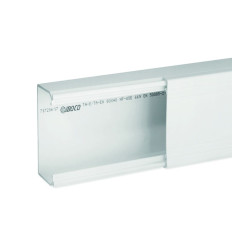 Goulotte de distribution non cloisonnable - 80 x 40 mm - 1 compartiment - Longueur 2 m - Blanc - Ta-e