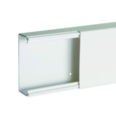 Goulotte de distribution non cloisonnable - 100 x 40 mm - 1 compartiment - Longueur 2 m - Blanc - Ta-e