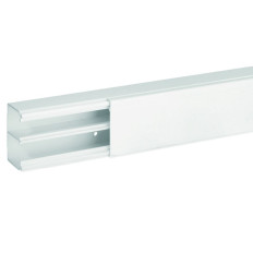 Goulotte de distribution cloisonnée - 60 x 40 mm - 2 compartiments - Longueur 2 m - Blanc - Ta-s