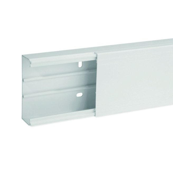 Goulotte de distribution cloisonnable - 100 x 40 mm - 1 compartiment - Longueur 2 m - Blanc - Ta-g