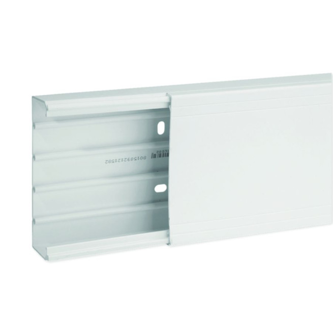 Goulotte de distribution cloisonnable - 120 x 40 mm - 1 compartiment - Longueur 2 m - Blanc - Ta-g