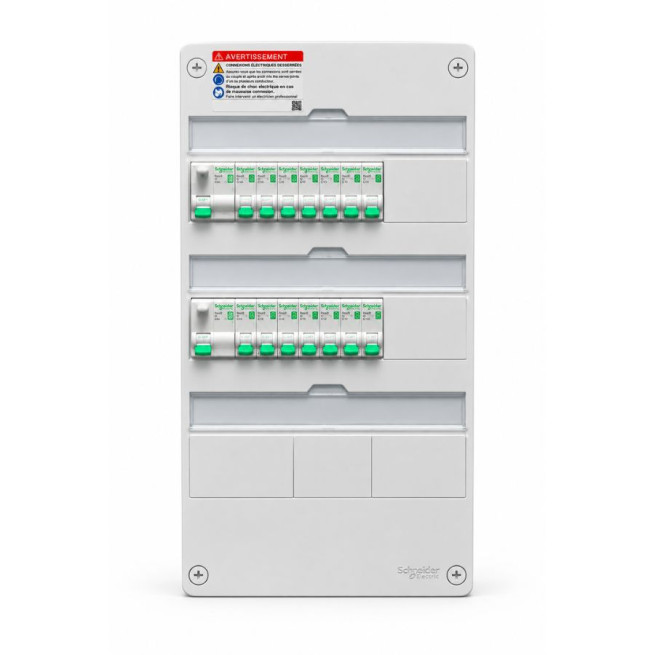 Tableau pré-équipé - Logement type T3/T4 - 3 rangées - 13 modules - XE - Resi9