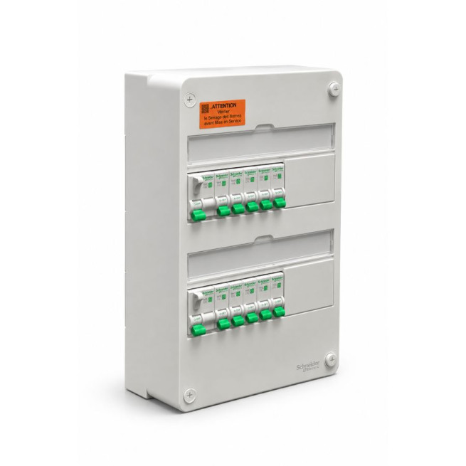 Tableau pré-équipé - Logement type T3/T4 - 2 rangées - 13 modules - XE - Resi9
