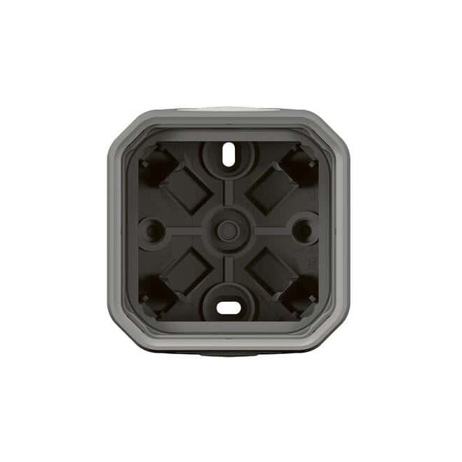 Boîtier apparent 1 poste Gris Plexo
