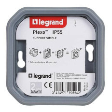 Support plaque encastré 1 poste Gris Plexo