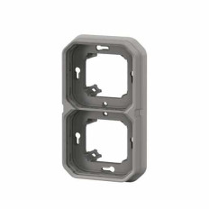 Support plaque 2 postes Gris Plexo
