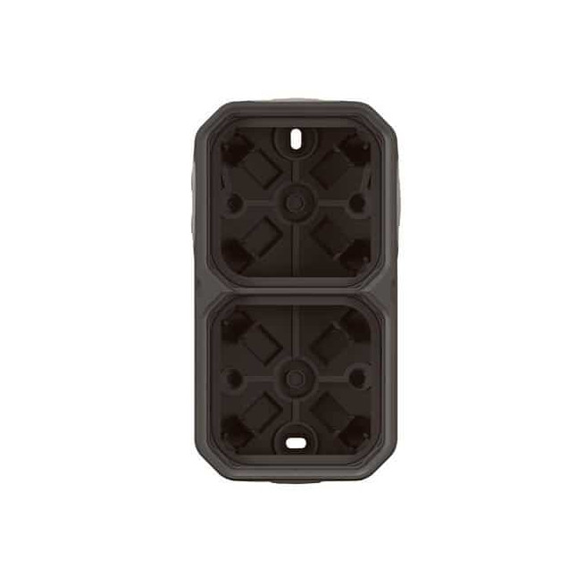 Boîtier apparent 2 postes Anthracite Plexo