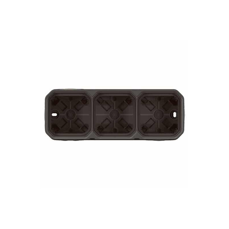 Boîtier apparent 3 postes Anthracite Plexo