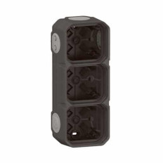 Boîtier apparent 3 postes Anthracite Plexo