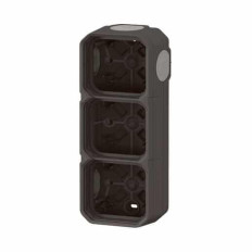 Boîtier apparent 3 postes Anthracite Plexo