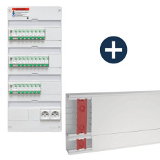Pack GTL + tableau électrique pré-équipé Schneider Resi9 XE 4 rangées