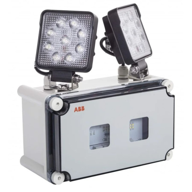 BAES à phares ABB Duo C 3000L A LED Étanche IP65 Bloc Secours Haute Puissance