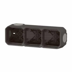 Boîtier apparent 3 postes Anthracite Plexo
