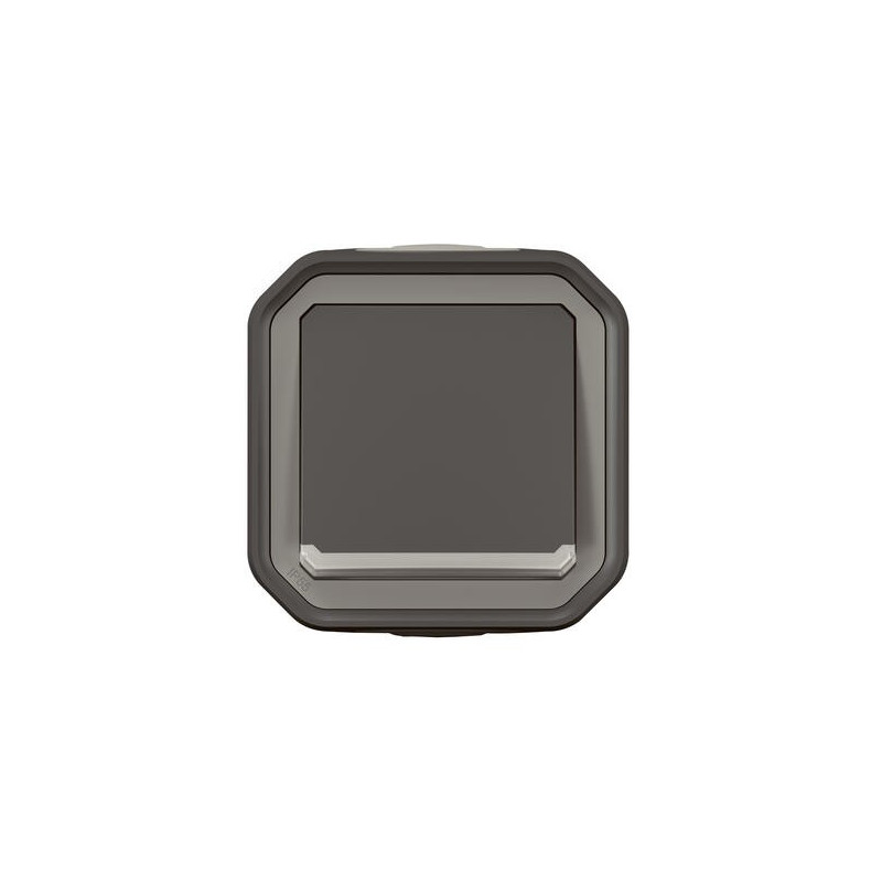 Poussoir NO lumineux Anthracite Plexo