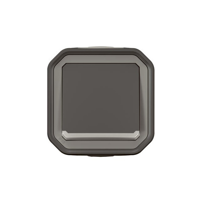 Poussoir NO lumineux Anthracite Plexo