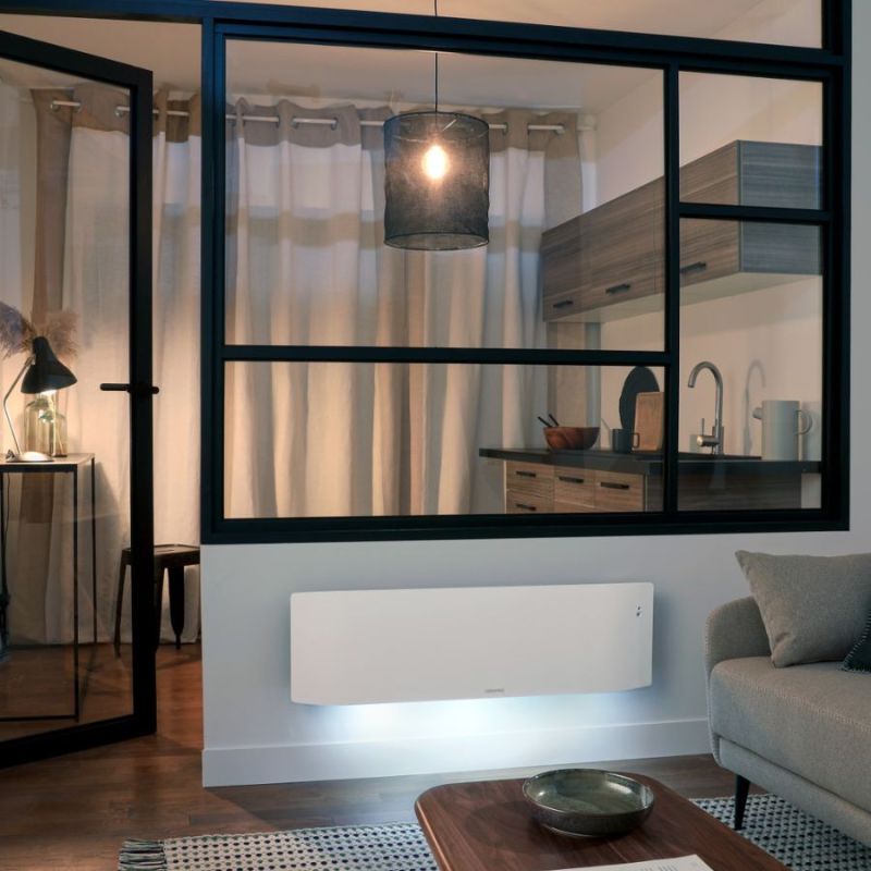 Radiateur connecté lumineux Divali Néo - Plinthe - 1000 W