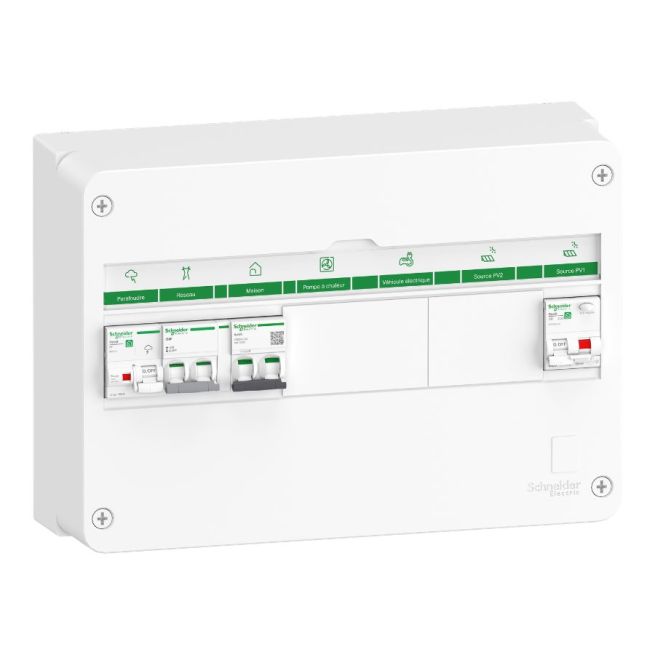 Coffret mono 3 kWc - 1 rangée - 18 modules - Onduleur centralisé - Resi9 Energy Center