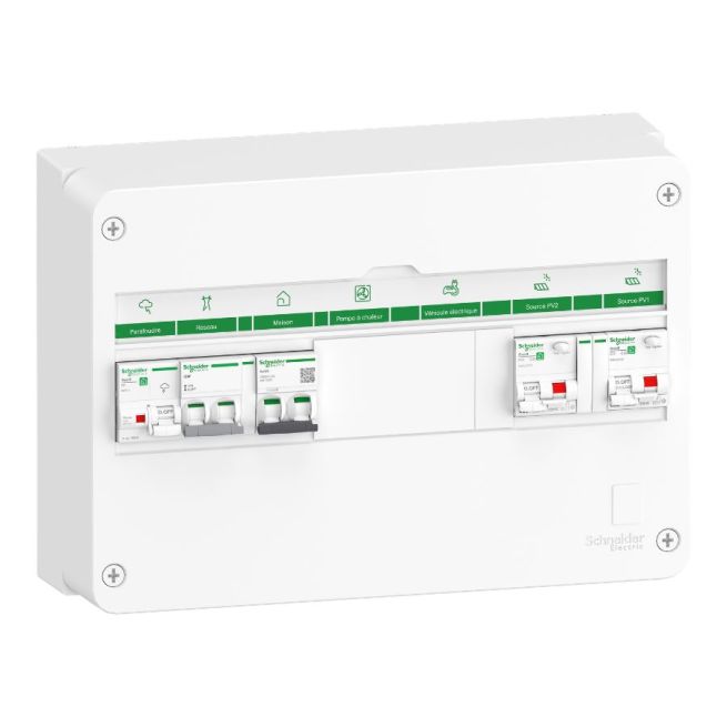 Coffret mono 7-9 kWc - 1 rangée - 18 modules - Onduleurs centralisés - Resi9 Energy Center