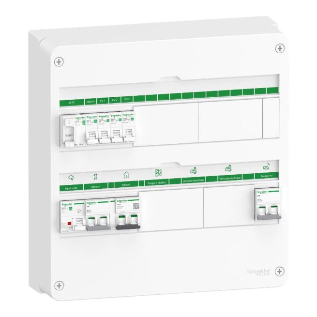 Coffret mono 7-9 kWc - 2 rangées - 18 modules - Micro onduleurs - Resi9 Energy Center