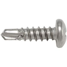 Lot de 100 vis tôle auto-perceuse - Tête bombée - Phillips - Inox - 4,8 x 25 mm