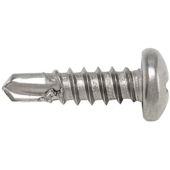 Lot de 100 vis tôle auto-perceuse - Tête bombée - Phillips - Inox - 4,8 x 19 mm