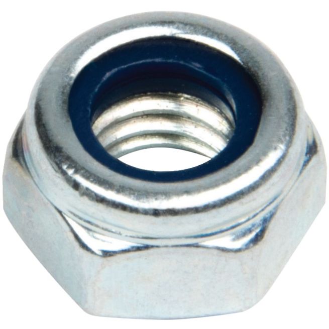 Lot de 40 écrous indesserrable avec bague nylon - Acier zingué - M8